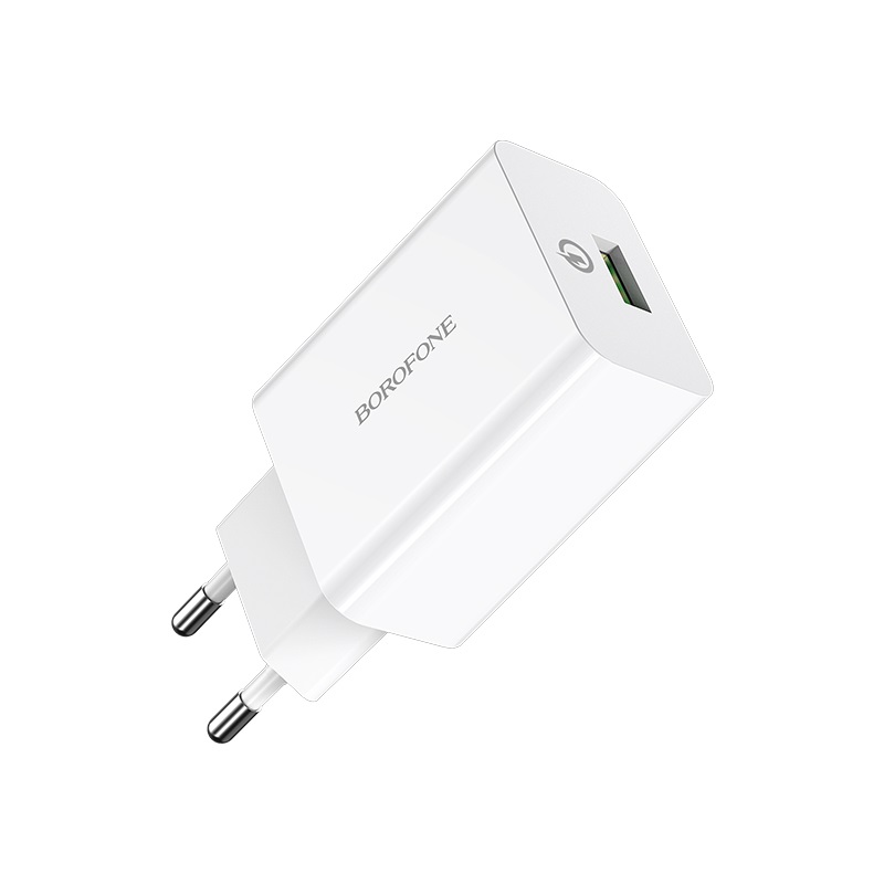 borofone ba21a long journey single usb port qc30 wall charger eu safe